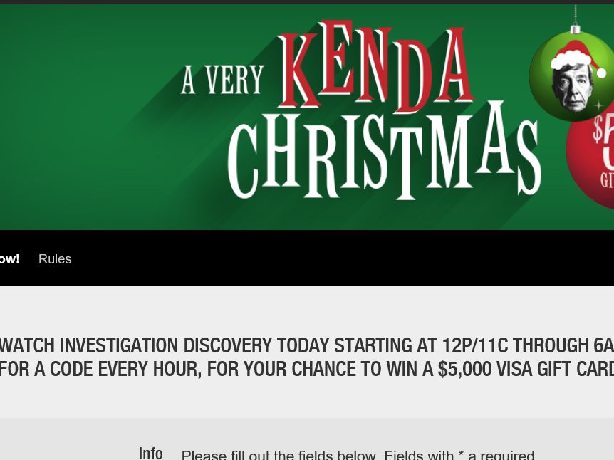Discovery Sweepstakes - investigation discovery s a very kenda christmas 5k giveaway sweepstakes Discovery Sweepstakes - investigation discovery s a very kenda christmas 5k giveaway sweepstakes