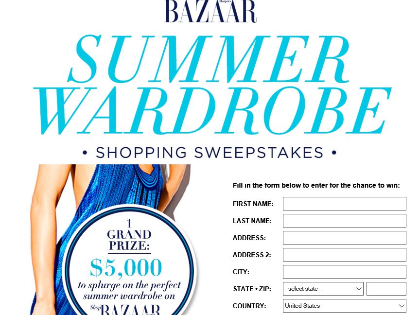 Harper S Bazaar Sweepstakes - harper s bazaar summer wardrobe sweepstakes sweepstakes fanatics Harper S Bazaar Sweepstakes - harper s bazaar summer wardrobe sweepstakes sweepstakes fanatics