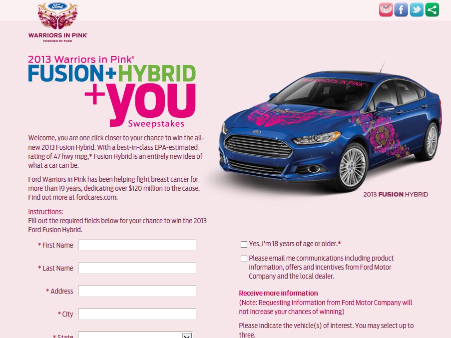 Ford pink warrior contest #4